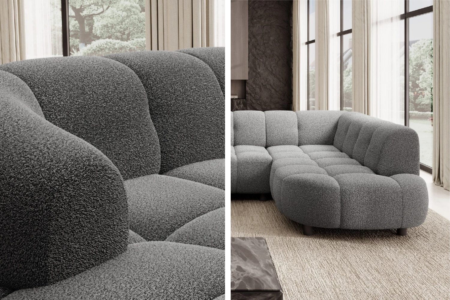 Ecksofa VELPA L – modernes Design mit elektrischer Sitztiefenverstellung & höchstem Komfort